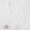 Women Seamless Bras Panties Set Sports Crop Top High Waist Briefs Sexy Lingerie Set Low Back Bralette Fitness Underwear Set