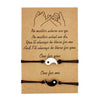 Heart-shaped Sunflower Wax Line Hand-woven Couple Friendship Card Bracelet