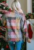 Multicolor Brushed Checked Western Buttoned Jacket
