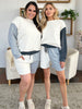 Double Take Full Size Contrast Drop Shoulder Top and Shorts Set