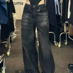 Pantalon Femme Autumn Winter Wide Leg Pants High Waisted Loose Jeans Woman Vintage Street Fashion Harajuku Y2K Pant Trousers