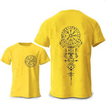 Viking Rune Compass Graphic Male T-shirt