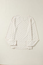 Beige Solid Textured Thumbhole Sleeve Top