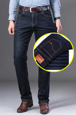 Men'S Jeans Summer Thin Pants Straight Blue Jean Baggy Casual Work Denim Pant High Elasticity Wide Leg Business Male