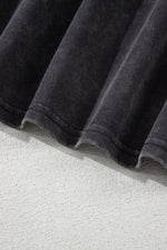 Medium Grey Vintage Cheetah Printed Mineral Wash Graphic Tee