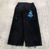 Hip Hop Fashion Brand Straight Jeans Loose Wide Leg Cropped Pants
