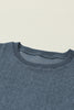 Gray Valentine Sequin XOXO Corded Crew Neck Sweatshirt