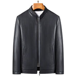 YN-2336 Spring and Autumn New Men'S Natural Sheep Leather Jacket Mock Collar Youth Premium Casual Coat Motorcycle
