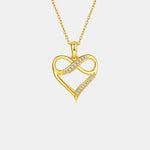 Moissanite 925 Sterling Silver Heart Necklace