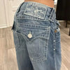 Loose Jeans Women'S Harajuku Y2K Retro Cartoon Pattern Embroidered High Waist Trousers Gothic Casual Blue Straight Leg Pants