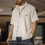 Madden Workwear American Retro Hawaiian Embroidery Short Sleeve Season