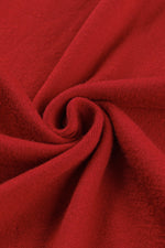 Red Sequined Heart Printed Sleeves Valentine Fashion Top