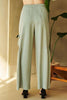 Davi & Dani Drawstring Ruched Detail Wide Leg Pants