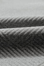 Beige Plus Size Textured Flap Pockets Jacket