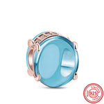 2024 Fit Pandora 925 Original Bracelet DIY Women Jewelry New Sky Blue Series Star Snowflake Sparkling Love 925 Silver Fine Beads