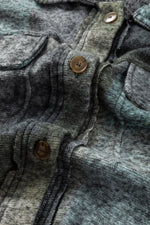 Multicolor Brushed Checked Western Buttoned Jacket