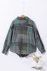 Multicolor Brushed Checked Western Buttoned Jacket