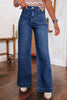 Sail Blue Wide Leg Pocketed High Waist Jeans