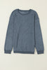 Gray Valentine Sequin XOXO Corded Crew Neck Sweatshirt