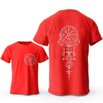 Viking Rune Compass Graphic Male T-shirt