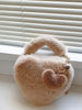 Heart Shape Faux Fur Handbag