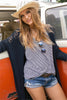 Openwork Side Slit Open Front Long Sleeve Cardigan