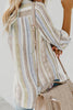 Striped Collared Neck Long Sleeve Shirt