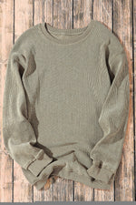 Gray Valentine Sequin XOXO Corded Crew Neck Sweatshirt