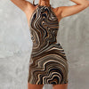 Black Bodycon Dress Women Halter Sexy Skinny Hollow Out Backless Mini Dresses Hot Summer Sleeveless Beach Party Cut Out Dress