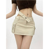 Women's Slim-Leg Skirt Sexy Vibe Retro Low Waist Parka Skirt Slimming A- line Skirt Stylish Bodycon Dress Short Culottes