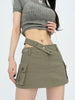 Women's Slim-Leg Skirt Sexy Vibe Retro Low Waist Parka Skirt Slimming A- line Skirt Stylish Bodycon Dress Short Culottes