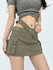 Women's Slim-Leg Skirt Sexy Vibe Retro Low Waist Parka Skirt Slimming A- line Skirt Stylish Bodycon Dress Short Culottes