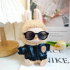 17cm Labubu I II Idol Dolls Cute Mini Plush Doll'S Clothes Korea Kpop Exo Idol Dolls DIY Accessories Gifts FEAR Hoodie Set