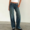 Women Y2K Wide Leg Denim Pants Baggy Low Waist Boyfriend Jeans Casual Vintage Loose Fit Jeans Trousers Cyber Grunge Streetwear