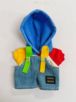 Denim overalls labubu pendant dolls Original Design 17cm Mini Doll'S designer Clothes Outfit Accessories  V1 V2 luxury