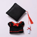 Labubu Doll Clothes Graduation Bachelor's Robe Set 15/17cm Plush Doll'S Clothes Labubu I II Idol Dolls Sitting Party Accessories