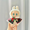 17cm Labubu I II Idol Dolls Cute Mini Plush Doll'S Clothes Korea Kpop Exo Idol Dolls DIY Accessories Gifts FEAR Hoodie Set