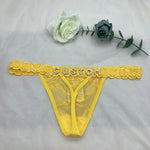 Custom Thongs with Name for Boyfriend Crystal Letter Body Jewelry Women Sexy Lace Bikini G-String Panties Valentine's Day Gift
