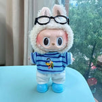 New Labubu 17cm Doll's Clothes Outfit Accessories For Cute The Monster Dolls Clothing Kids Gift Mickey Mouse And ‌Goofy Goof‌