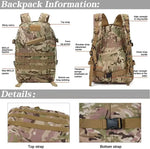 Outdoor camping backpack Waterproof hunting bag Backcountry hunting backpack Large capacity hunting day bag