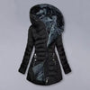 Women Jacket Plus Size Women's Winter Jacket with Plush Lining Hooded Outerwear Warm Windproof Down Coat for Cold Weather Spring