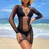 Sexy Women Fishnet Halter Backless Dress Low Cut Tight Pencil Cute Dress Plus Size Mini Dress Night Club Dance Dress Beatchwear
