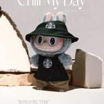 Labubu Clothes Outfit V1 V2 Work Uniform Keychain Set Mini Barista Costume Doll Clothes Collection For Sitting Dolls Display