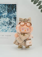 Customized Labubu Handmade Luxury set 17cm First and Second Generation Sets mini Backpack Cute Doll Shoes Brand Knitted Sweater