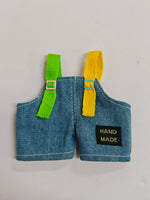 Denim overalls labubu pendant dolls Original Design 17cm Mini Doll'S designer Clothes Outfit Accessories  V1 V2 luxury