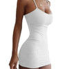 Durable Suspender Dress Skin-friendly Easy Cleaning Fashion Sheath Dress  Nylon Dress for Anniversary