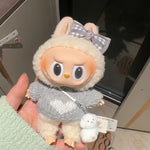 17cm labubu clothes outfit Plush doll clothes Macaron Cute Clothing DIY Kid Gift  Dog Clothes Hair accessories v1 v2 clothes