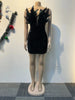 HLJ Black Feathers Sexy Luxury Sequin Tube Dress Backless Mini Bodycon Dresses for Woman Rave Club Birthday Party Night Vestidos