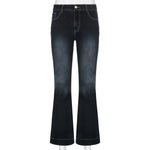 Y2K Women'S Flared Pants Vintage 90S Low Waist Jeans Aesthetic High Street Cargo Pants Korean Fashion Trousers 2024 New