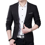 Men Formal Business Suit Coat One Button Black Blue Red Men Slim Fit Fashion Suit Jacket Casual Suit Men Clothing